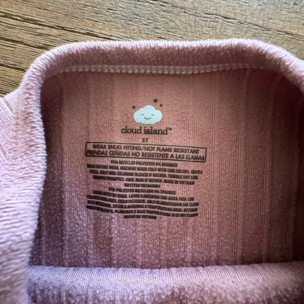 Cloud Island Toddler Snug Fit Long Sleeve Ribbed Pajama Set - Size 3T